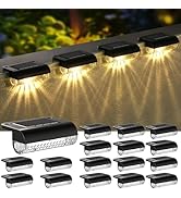Mancra Solar Step Lights Outdoor, 16 Pack Solar Deck Lights Waterproof Outdoor Lighting for Patio...