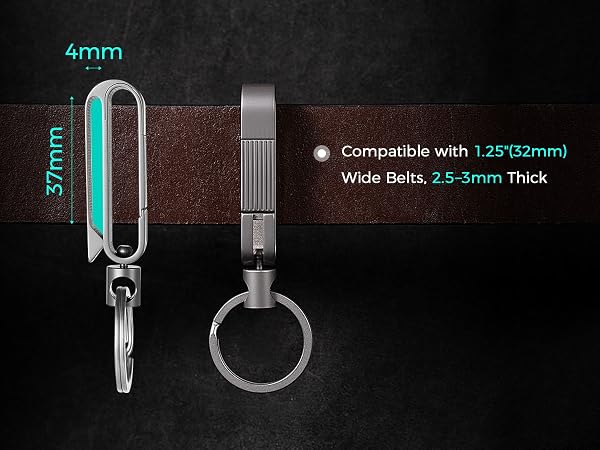 Belt clip compatible with 1.25&amp;amp;#34;(32mm) Wide Belts, 2.5–3mm