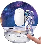 Mouse pad with Wrist Rest,Relieving Pain Memory Foam Computer pad, Ergonomic Desktop Mouse, Silic...