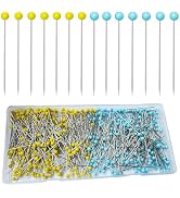 500 PCS Straight Pins, 1.75IN Sewing Pins Long Glass Ball Head Quilting Pins for Fabric, Stainles...
