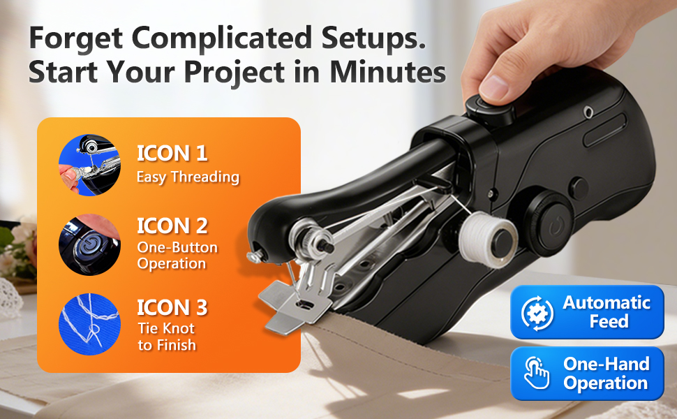 Portable &amp;amp; Compact Mini Sewing Machine Experience the convenience