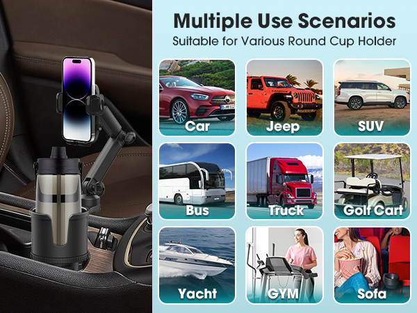 cup holder phone holder for most car
