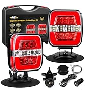 Partsam Wireless Trailer Light Kit, Portable Magnetic LED Tow Lamp, Stop Brake Turn Reverse Towin...