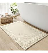 RESARE Waffle Bath Mat for Bathroom, Super Absorbent Bathroom Rugs Non Slip Machine Washable, Ult...