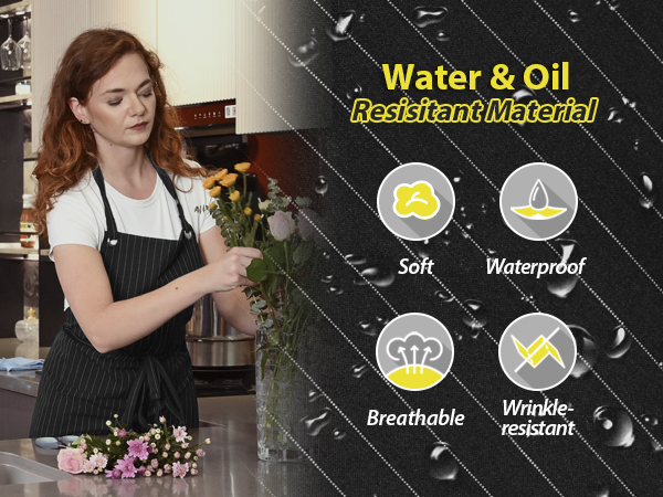 apron water and oil resistant material
