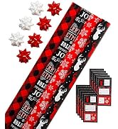 American Greetings 120 sq. ft. Christmas Wrapping Paper Set with Cut Lines (4 rolls 30 in. x 12 f...