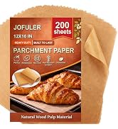 Parchment Paper Sheets, 12x16 Inch Non-Stick Precut Unbleached Parchment Paper for Baking, Grilli...