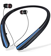 MOCANIO Neckband Bluetooth Headphones, 24H Battery with Auto-Retractable in-Ear Earbuds, HiFi Ste...