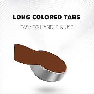 Long colored tabs are easy to handle and use