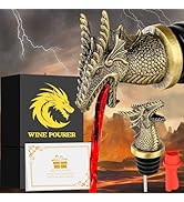 Dragon Head 2-In-1 Wine Bottle Pourer and Stopper, Dragon Gifts for Men Women Dragon Fans, Liquor...