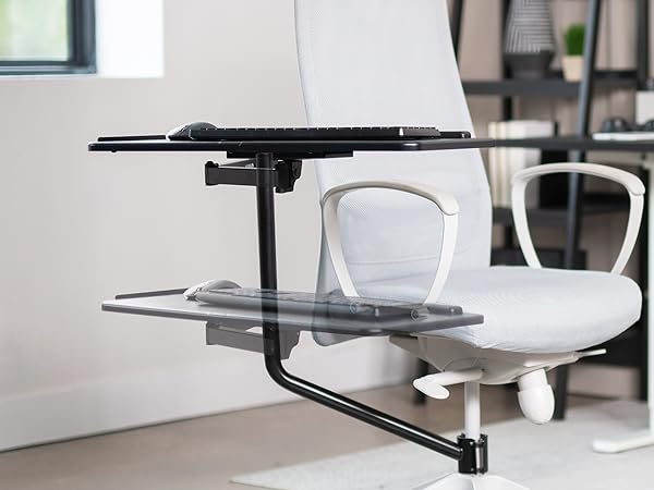 chair mount keyboard tray