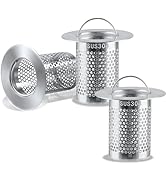 NAWTOR 3Pcs Sink Drain Strainer,Shower Strainer Drain Hair Catcher Floor Drain Filter with Handle...