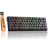 ATTACK SHARK X68MAX HE Wired Rapid Trigger Mechanical Creamy TKL RGB Gaming Keyboard with Full Al...