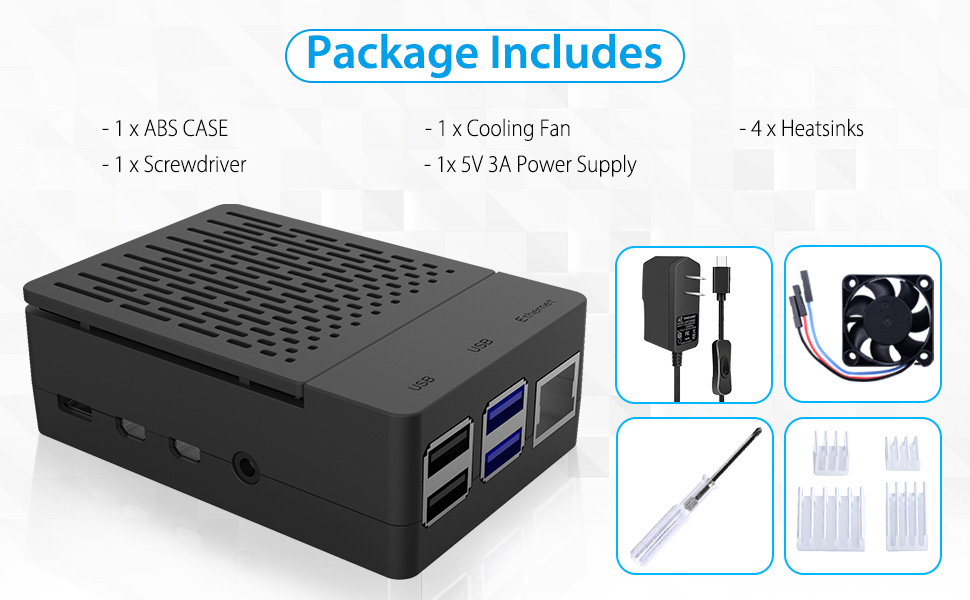 raspberry pi 4 case with power 