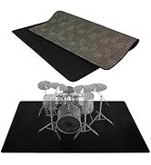 IBVIVIC Drum Mat, 4Ft x 5.3Ft Drum Carpet Drum Rug Drum Pad Tightly Woven Fabric with Non-Slip Gr...