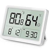 DOOMAY Digital Thermometer Hygrometer,Room Calibrated Humidity Meter Temperature Humidity Monitor...