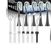 Water Flosser &amp; Ultrasonic Electric Toothbrush Combo, 600ML Water Dental Flosser Toothbrush with ...