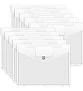 Forvencer 10 Pack Super Heavyweight Poly Binder Pocket with Hook and Loop Fasteners Closure, Bind...