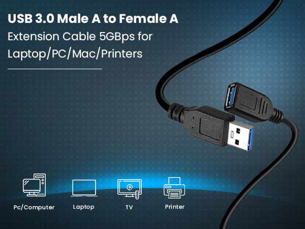 3.0 ext cable -15cm-4 Pack-black 