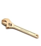 TEMO Non Sparking Beryllium Bronze Copper Adjustable Wrench 24mm Wide, Length 200mm