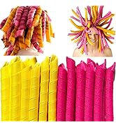 50 Pcs Heatless Spiral Hair Curlers 22inch Magic No Heat Hair Curls For Long Hair 6Pcs Styling Ho...