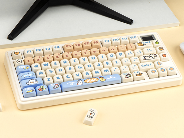 MOA Profile Keycaps, PBT Keycaps Cute Keycaps 131 Keys Dye-Sublimation Keycaps Kawaii Custom Keycap