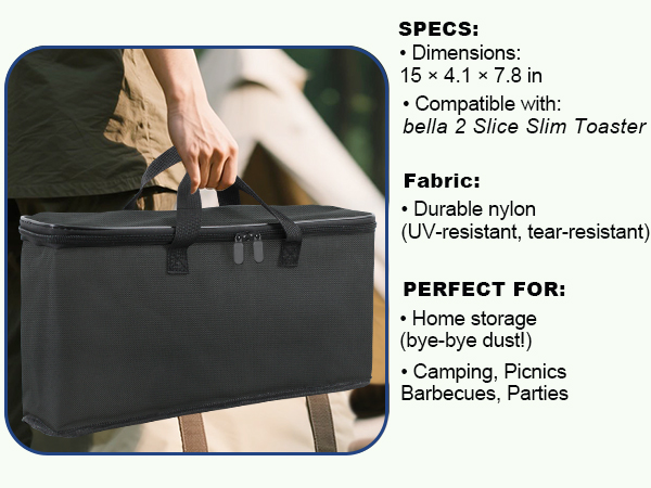 Storage bag for Bella 2 slice slim toaster