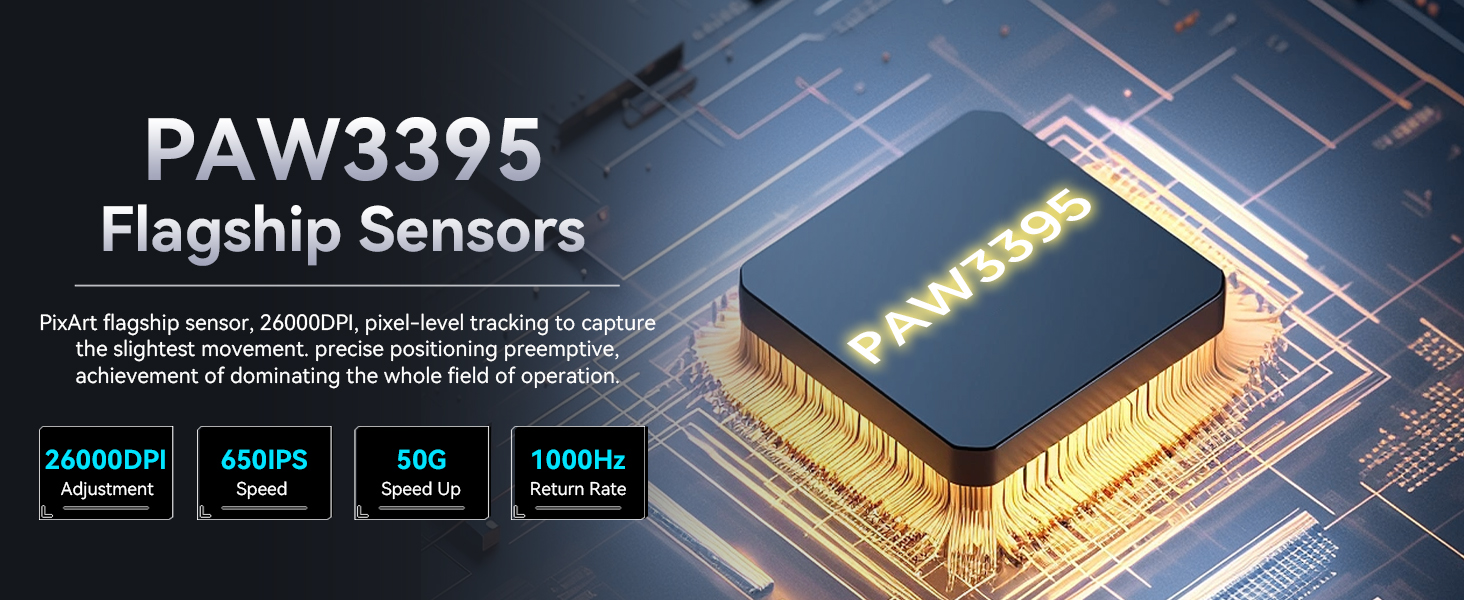 SUPERLIGHT Wireless Gaming Mouse, 49g Ergonomic Computer Mouse with Triple Modes