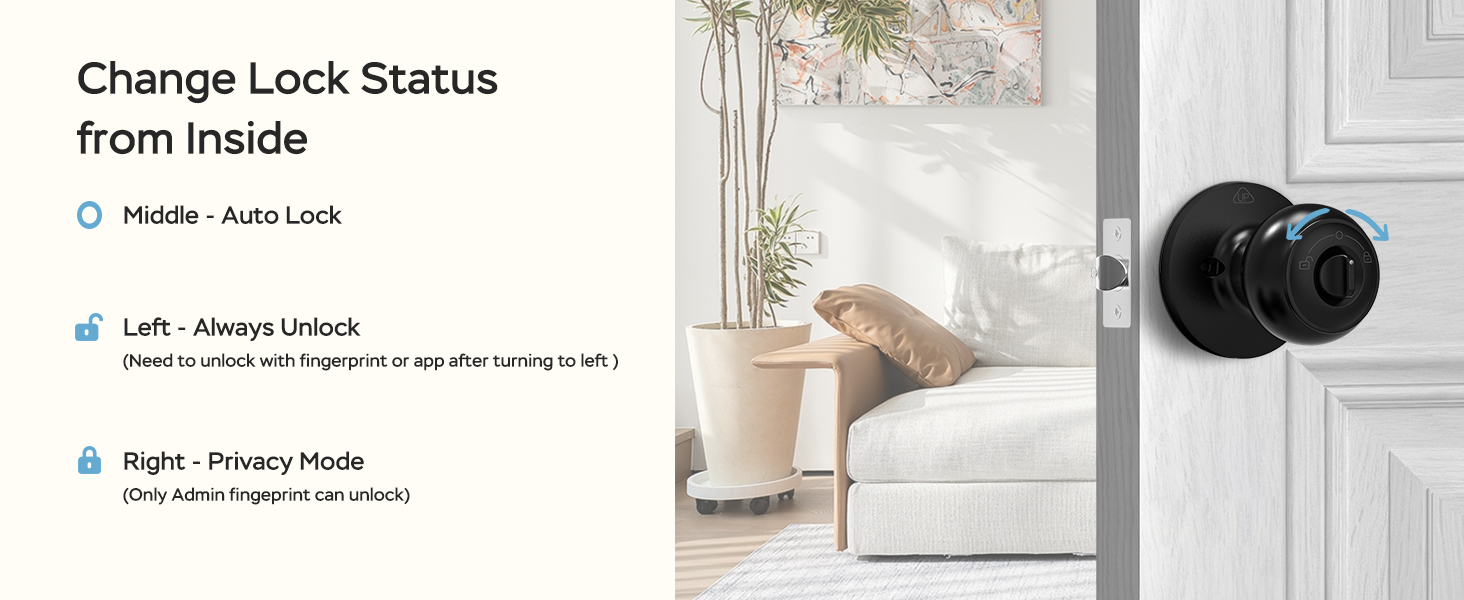 change lock status from inside