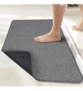 Bosap,Bath Mat,Ultra Thin Bath Rugs,Rubber Bath Mats for Bathroom Quick Dry,Washable,Fit Under Do...