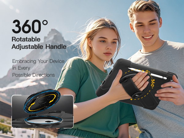 ipad case rotating strap