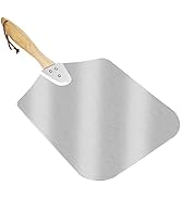 Skyflame Kitchen Supply Aluminum Pizza Peel with Wooden Handle 12 Inch x 14 Inch, Pizza Paddle fo...