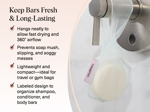 Kitsch Bar Soap Saver Bag - Mint