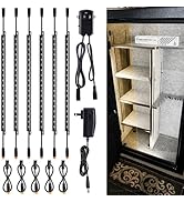 TORCHSTAR LED Safe Lighting Kit 3CCT, (6) 12 Inch Linkable Light Bars, Motion Sensor, 3000K/4000K...