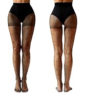 Gullora Women’s Patterned Black Tights – High-Waist Fishnet &amp; Sheer Stockings Collection