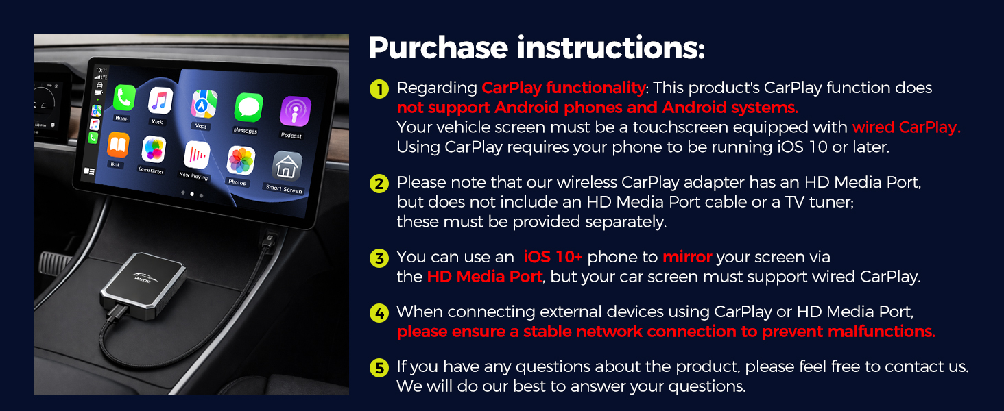 Purchase instructions