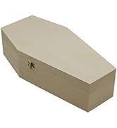 Creative Hobbies Large 12 Inch Halloween Coffin Box, Fillable Hinged Box for Halloween Décor, Par...