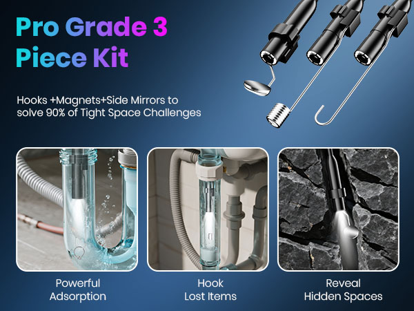 Borescope Cameras with 4.3&amp;#34; IPS 1920P HD Inspection Kamera