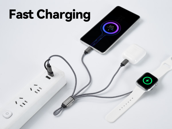 Nylon Braided Multi Charger Cable
