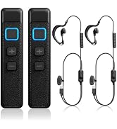 UNIKOO Mini Walkie Talkies with Earpiece, Ultralight 27g Hands-Free Clip-On Two Way Radios for Re...