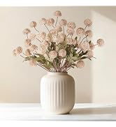 Mkono Faux Flowers for Vase 10 Pcs 20" Artificial Mums Flowers with Long Stems Fake Silk Chrysant...