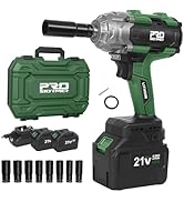 Prostormer 800N.m(590Ft-lbs) Cordless Impact Wrench, 1/2" Brushless High Torque Impact Gun Kit fo...