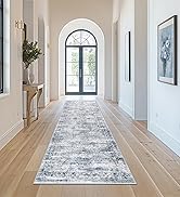 Suconsun Washable 2x6 Runner Rug with Non-Slip Backing - Low Pile, Vintage Distressed Farmhouse R...