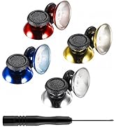 eXtremeRate 4 Pairs Chrome Replacement Joystick Thumbstick Analog Thumb Stick for PS5, for PS4 Al...