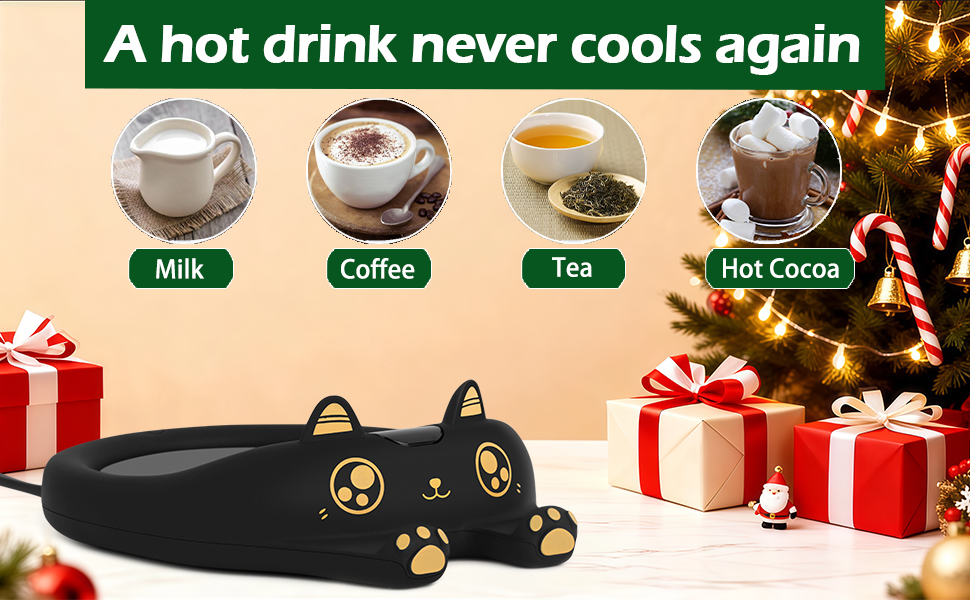 PUSEE coffee warmer for desk can fit most flat-bottomed cups, such glass cup