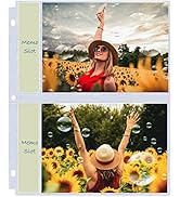 60 Pack 5x7 Photo Album Refill Pages for 3 Ring Binder,Ultra-Clear Photo Sleeves Holding 240 Pict...