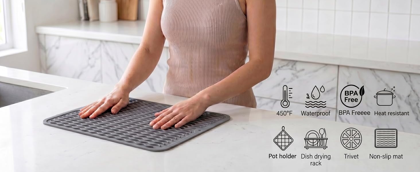 MicoYang silicone dish drying mat