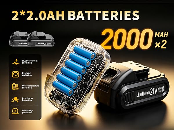 2*2.0AH BATTERIES