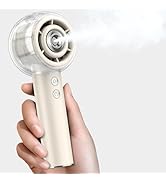 Misting Portable Handheld Fan, Powerful Turbo Motor, 6000mAh Rechargeable Battery, Personal Mini ...