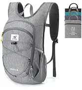 SKYSPER 15L Foldable Hiking Backpack Lightweight Packable Travel Daypack with Chest Strap Small O...